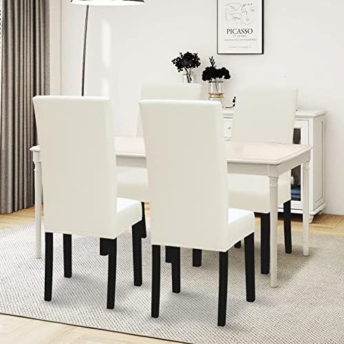 Easy-Going Dining Chair Covers Set of 4 Ivory 1