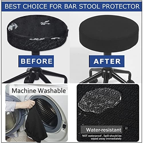 BUYUE Bar Stool Covers Luxury Fabric 16-18 Diameter Slipcover