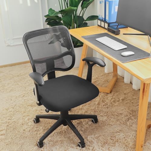 FORCHEER Office Chair Seat Covers Spandex Stretch Slipcovers - Black 1
