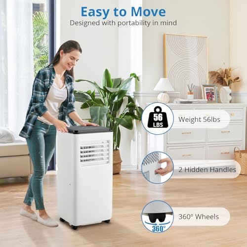 10000 BTU Portable AC with Dehumidifier Fan and Window Kit