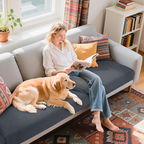 Hokway Stretch Sofa Slipcover Protector - Gray Large