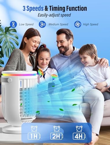 AI Portable Air Conditioner Fan with 120 Degree Rotation