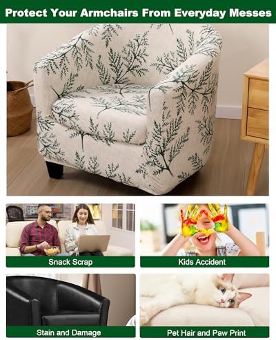 CRFATOP 2 Piece Armchair Slipcover with Cushion Protector