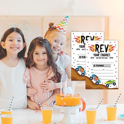 Birthday Invitation Cards for Monster Truck Party