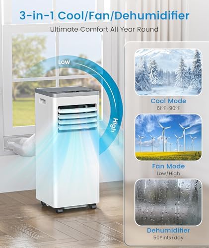 Electactic Portable Air Conditioner 10000 BTU 3-in-1 Modes