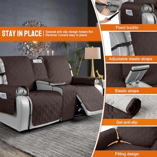 VANSOFY Waterproof Loveseat Recliner Cover