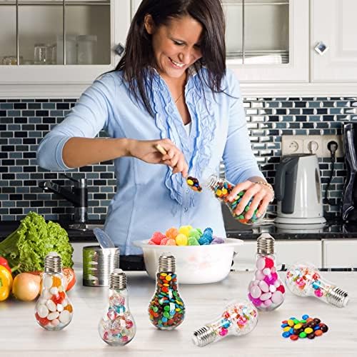 40 Pack Plastic Light Bulbs Candy Jars for Party Favors