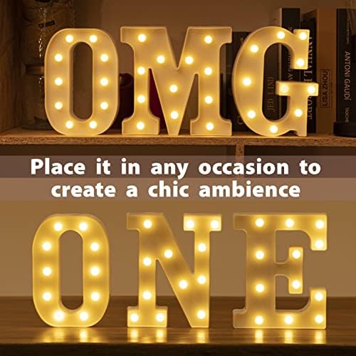 HXWEIYE Light Up Letters LED Marquee Sign 26 Alphabet 10 Number