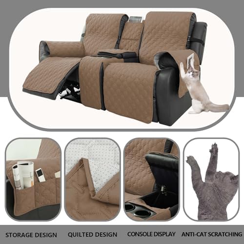 Taque Waterproof Loveseat Recliner Cover with Center Console