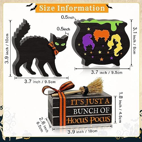 5PCS Halloween Wooden Signs Hocus Pocus Decor