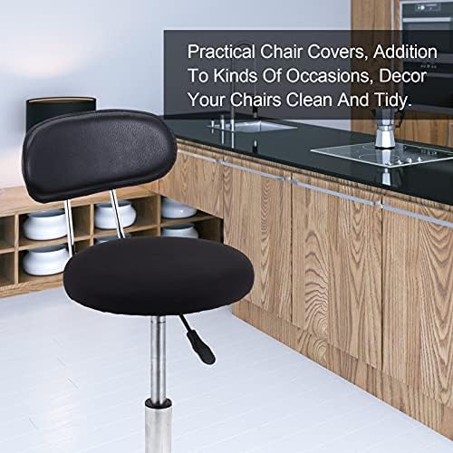 Tatuo Stool Covers Washable Elastic 8 Pack Black