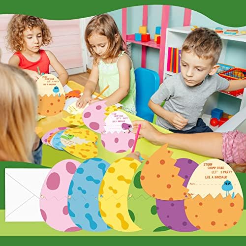 24 Pack Dinosaur Birthday Invitations with Envelopes