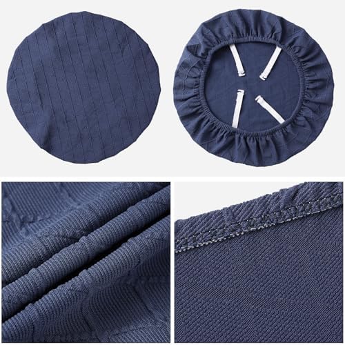 Fuloon Stretch Chair Seat Covers 6 PCS Navy Blue