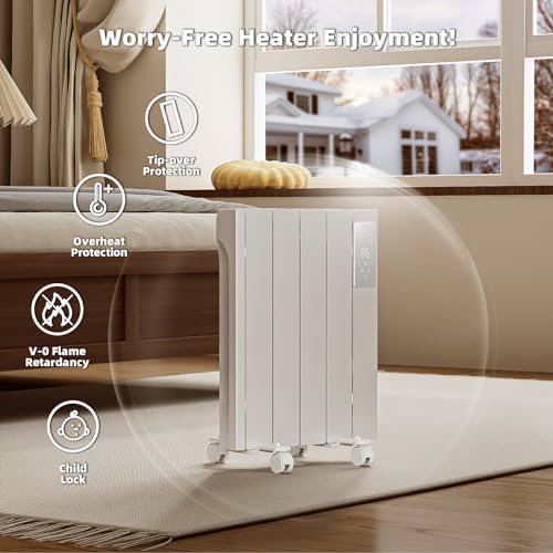 700W Convection Wall Panel Heater with Remote Control and Child Lock 1