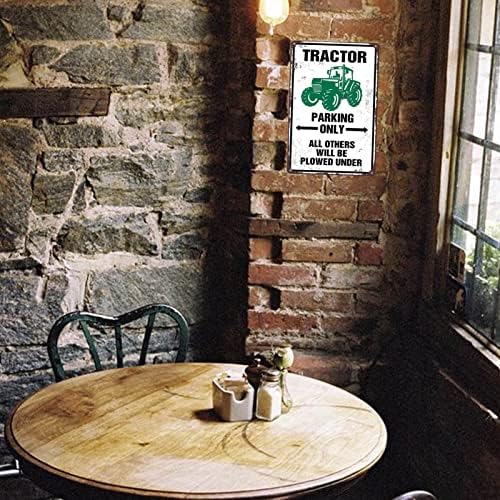 Antique Tractor Wall Decor Metal Sign 8x12 Inch