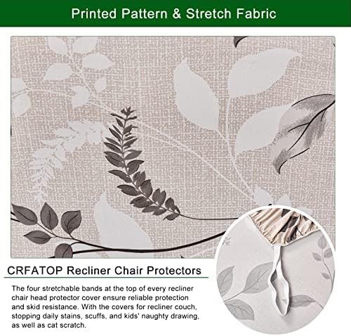 CRFATOP 4-Piece Recliner Slipcover with Pockets