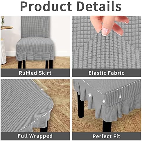 Easy-Going Stretch Dining Chair Covers with Skirt