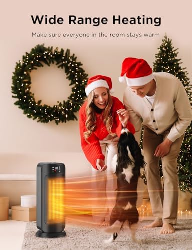 1500W Portable Electric Space Heater with Thermostat and 4 Modes
