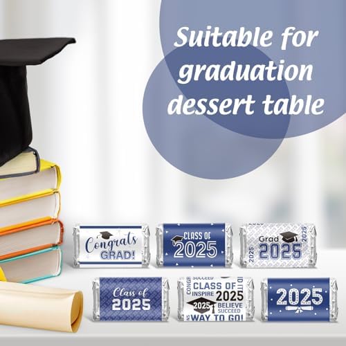 Outus Graduation Celebration Decor Stickers 90 Pcs Blue
