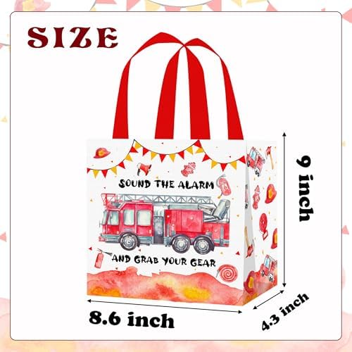 12pcs Fire Truck Party Gift Bags with Handles 1