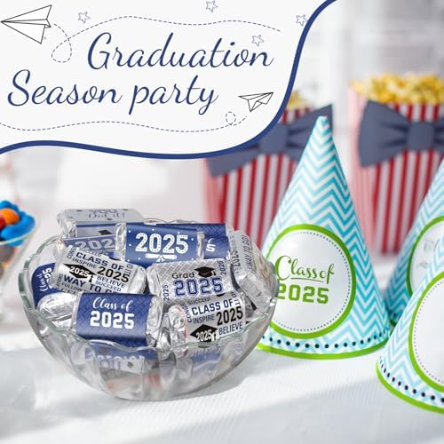Outus Graduation Celebration Decor Stickers 90 Pcs Blue