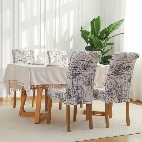 FORCHEER Chair Covers Set of 4 Beige