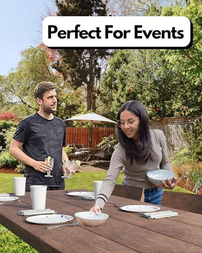 PartyPrints 10 Pack White Reusable Plastic Cups