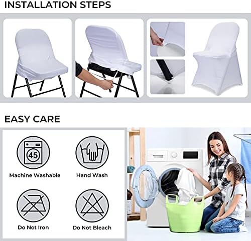 Babenest Universal Stretch Chair Covers 10 PCS White