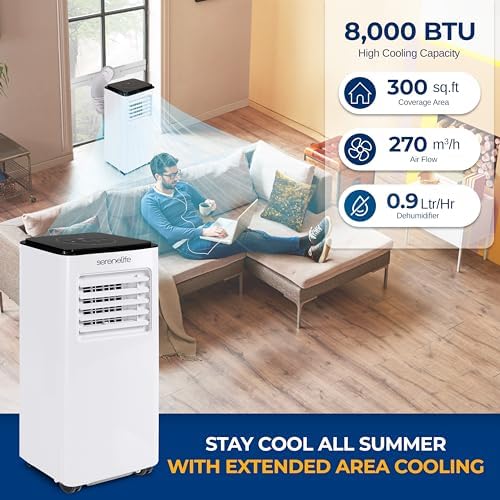 SereneLife 8000 BTU Portable Air Conditioner 3-in-1