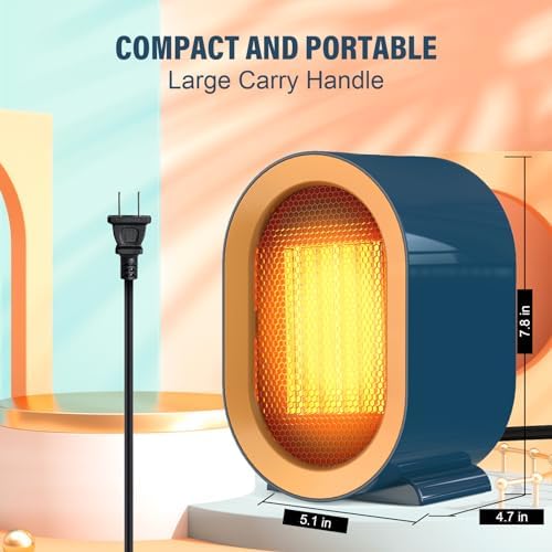 Gallypek 1200W Portable Electric Space Heater with Two Speed and Safety Features