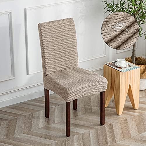 Genina Khaki Waterproof Dining Chair Covers Set of 4