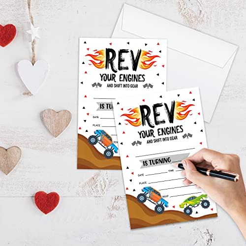Birthday Invitation Cards for Monster Truck Party