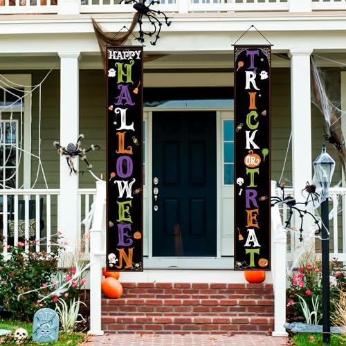 OHOME Halloween Decorations - Trick or Treat Porch Banner