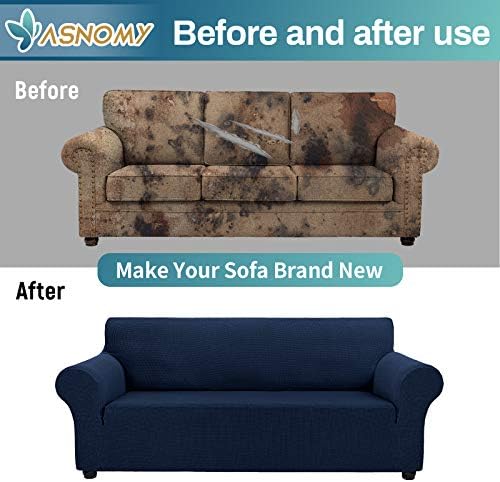 Asnomy Sofa Slipcovers for 3 Cushion Couch Pet-Friendly and Durable