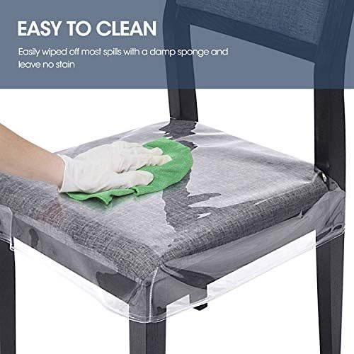 Zipcase 4 Pack Clear Chair Covers for Dining Chairs