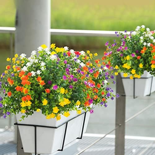20 Pieces UV Resistant Artificial Boxwood Flowers for Outdoor Hanging Gardens