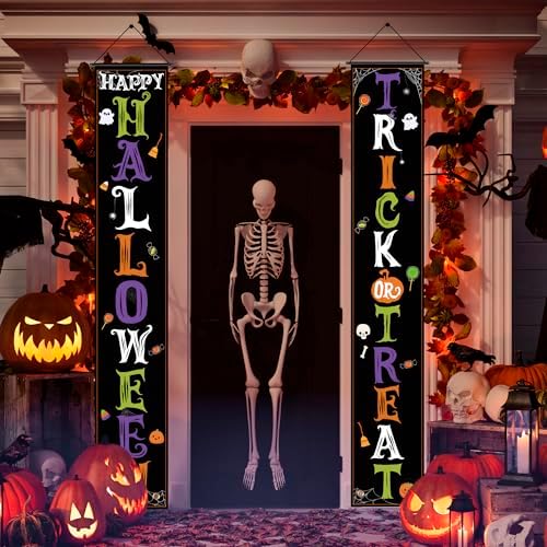 OHOME Halloween Decorations - Trick or Treat Porch Banner