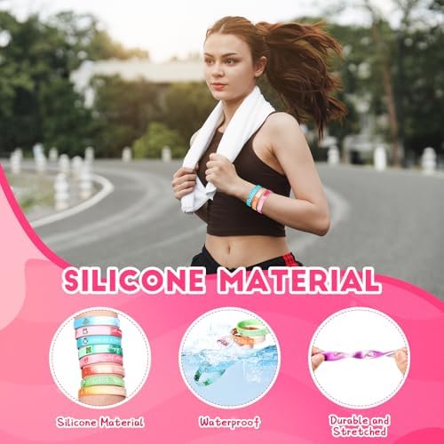 Motivational Animal Silicone Bracelets 12 Styles 24 Pieces