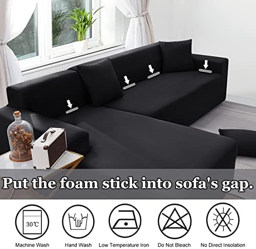 NAISI L Shape Sectional Couch Cover 2 pcs Set