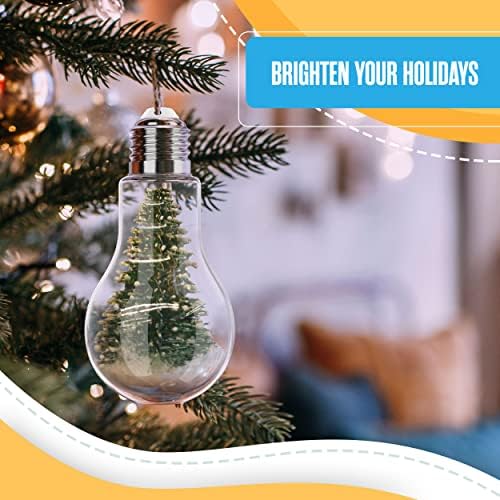 Houseables Clear Plastic Light Bulbs 24 Pack for Crafts 1