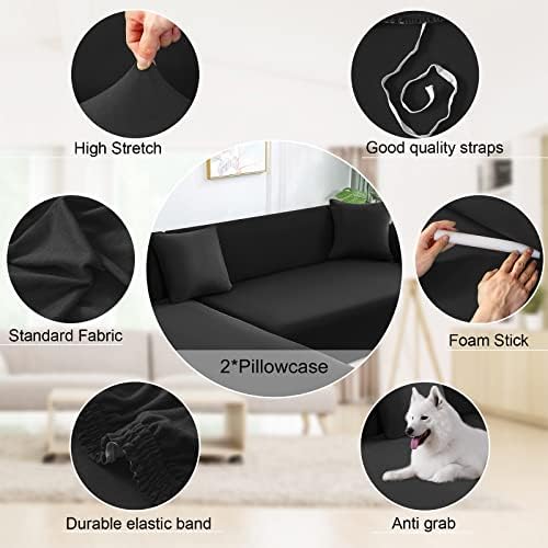 NAISI L Shape Sectional Couch Cover 2 pcs Set