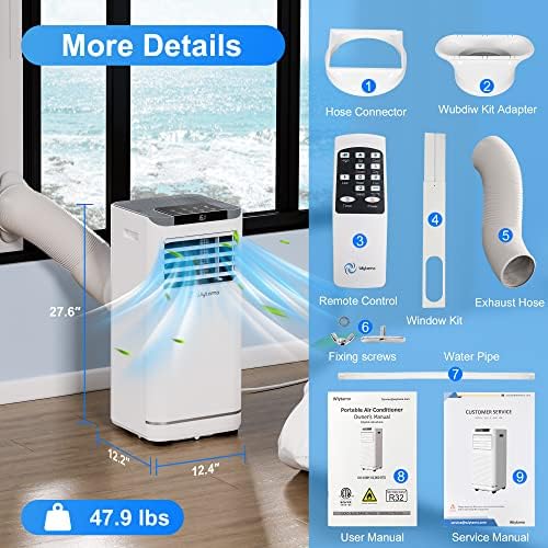 10000 BTU Portable Air Conditioner with 4-in-1 Functionality