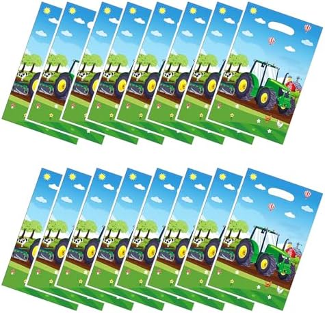 ALLPICK 30pcs Tractor Tote Bag Packs for Parties