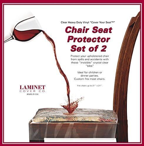 LAMINET Vinyl Chair Protectors Clear 26x2575 Inch Set of 2