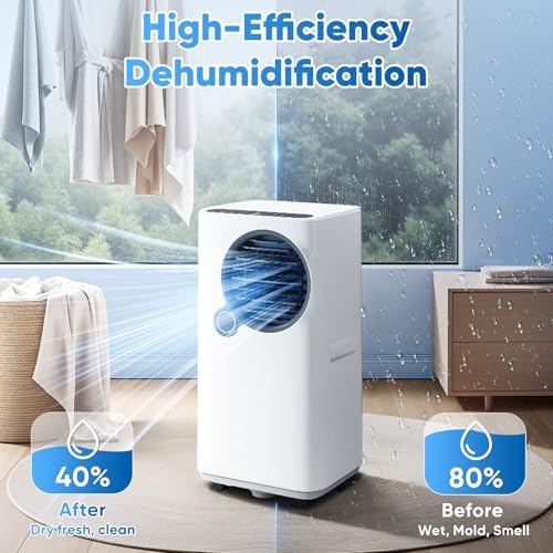 16000 BTU Smart Portable Air Conditioner with Fan and Dehumidifier