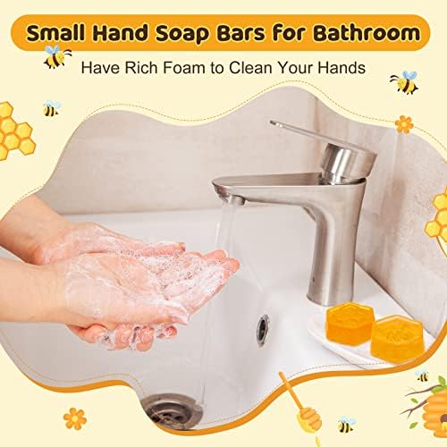 24 Pcs Honeycomb Baby Shower Favors with Stick Soap Yellow