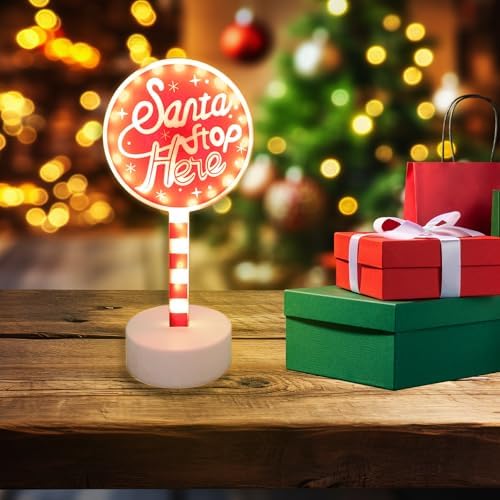 Christmas Decoration Light Sign with LED Beads Round Design