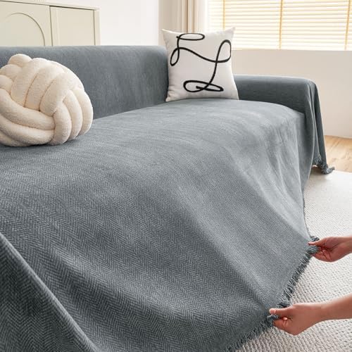 hyha Boho Sofa Cover for Dogs Grey 71x118 Inch