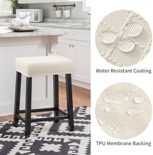 YISUN Stool Covers 2 Pack Stretch Waterproof
