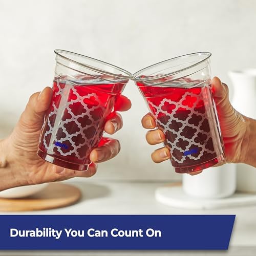 Hefty Party Perfect Clear Plastic Cups 20 Count 18 Ounce